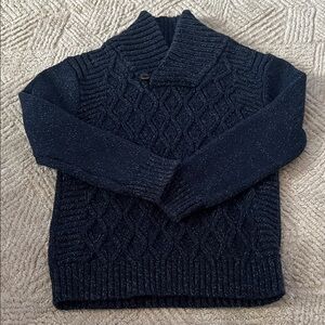 Toddler Boy’s Navy Cable Knit Sweater